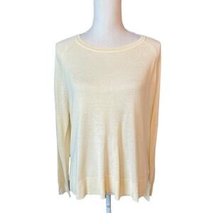 Zara cream lightweight Scoop-Neck sweater neutral minimalist preppy scandi girl